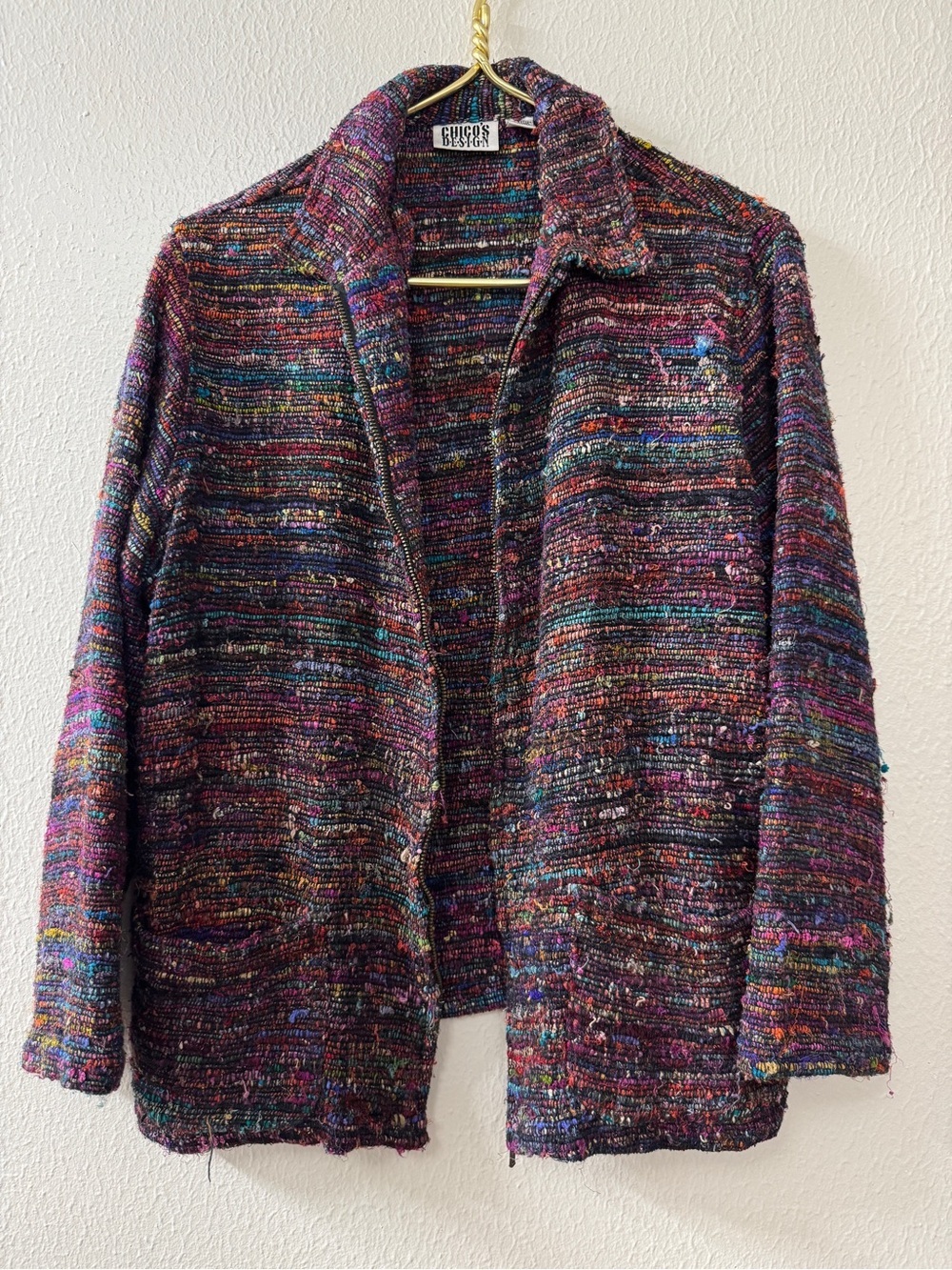 Chico's Multicolor Tweed Bouclé Jacket
